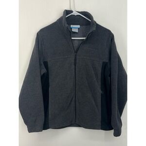Columbia Snap in Fleece Liner Jacket (boys large) black and Gray